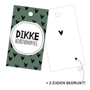 Cadeaulabels | Dikke kerstknuffel